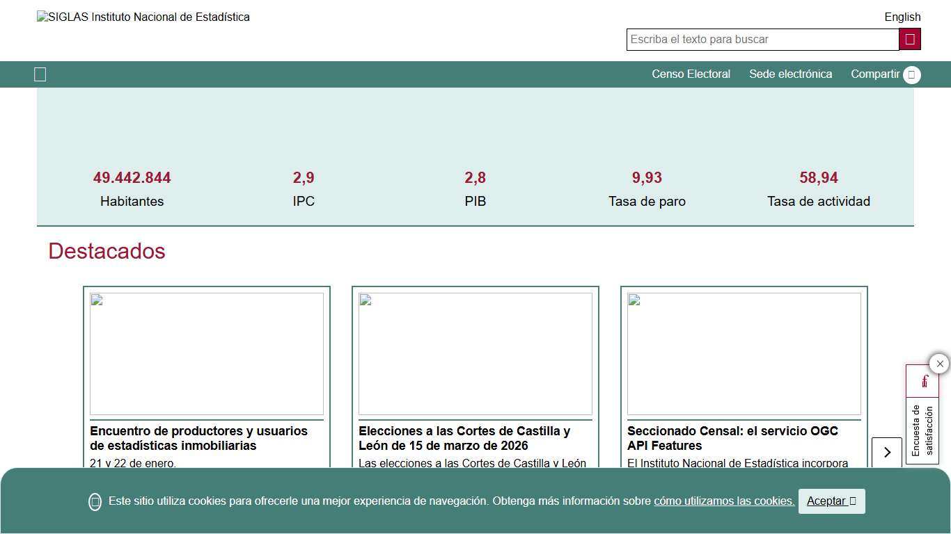 INE. Instituto Nacional de Estadística